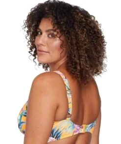 Artesands Tropo'logical Delacroix Cross Front D-G Cup Bikini Top - Yellow -BRASTOGO Sales artesands tropological delacroix cross front d g cup bikini top yellow 3