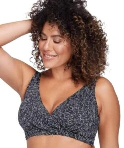 Artesands Delacroix Non-Underwired Bikini - Black -BRASTOGO Sales artesands zig zag delacroix cross front d g cup bikini top black