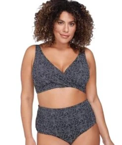 Artesands Delacroix Non-Underwired Bikini - Black -BRASTOGO Sales artesands zig zag delacroix cross front d g cup bikini top black 1