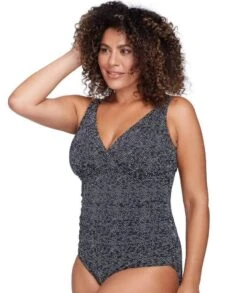 Artesands Delacroix Wirefree Swimsuit - Black -BRASTOGO Sales artesands zig zag delacroix cross front d g cup one piece swimsuit black 3