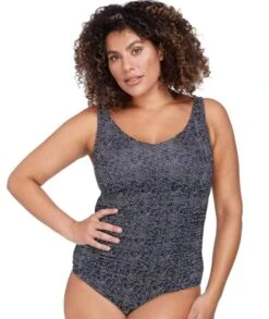 Artesands Raphael Underwired Swimsuit - Black Zig Zag