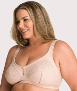 Ava & Audrey Sophia Cotton & Lace Wirefree Bra - Cappuccino -BRASTOGO Sales ava audrey sophia cotton lace wire free bra cappuccino 3