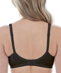 Bestform Unlined Cotton Stretch T-Shirt Bra With Underwire - Black -BRASTOGO Sales bestform unlined cotton stretch t shirt bra with underwire black 3