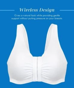 Bestform Unlined Wirefree Cotton Stretch Sports Bra With Front Closure - White -BRASTOGO Sales bestform unlined wire free cotton stretch sports bra with front closure white 4