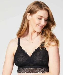 Cake Maternity Chantilly Nursing B-D Cup Wirefree Bralette - Black