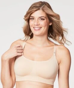Cake Maternity Cotton Candy Seamless Sleep & Yoga Wirefree Nursing Bra - Nude