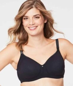 BRASTOGO Sales 58 Cake Maternity Croissant Seamless Flexi Wire Nursing Bra - Black