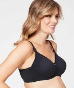 Cake Maternity Croissant Seamless Flexi Wire Nursing Bra - Black -BRASTOGO Sales cake maternity croissant seamless flexi wire nursing bra black1