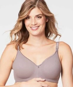 Cake Maternity Croissant Seamless Flexi Wire Nursing Bra - Raisin