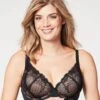 Cake Maternity Truffles Moulded Lace Cup Plunge Nursing Bra - Black