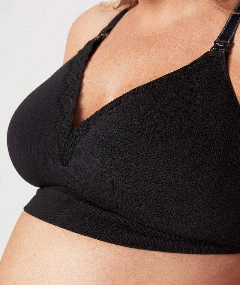 Cake Maternity Tutti Frutti E-FF Cup Wirefree Nursing Bra - Black 6 Cake Maternity Tutti Frutti E-FF Cup Wirefree Nursing Bra - Black - Image 4