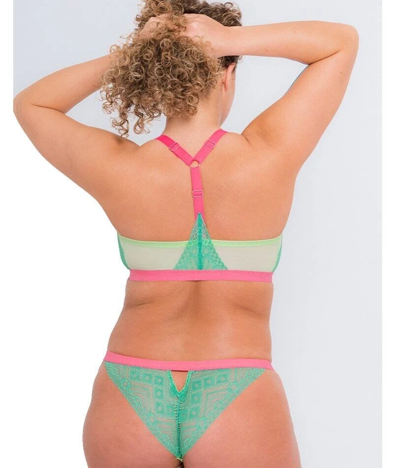 Curvy Kate Front And Centre Wire-free Bralette - Mint/Pink Green 7 Curvy Kate Front And Centre Wire-free Bralette - Mint/Pink Green - Image 5