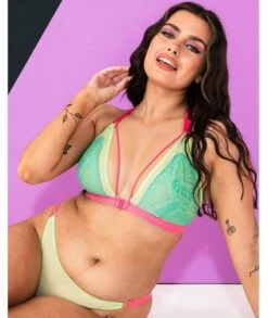 Curvy Kate Front And Centre Wire-free Bralette - Mint/Pink Green 16 Curvy Kate Front And Centre Wire-free Bralette - Mint/Pink Green -BRASTOGO Sales curvy kate front and centre wire free bralette mint pink green 6