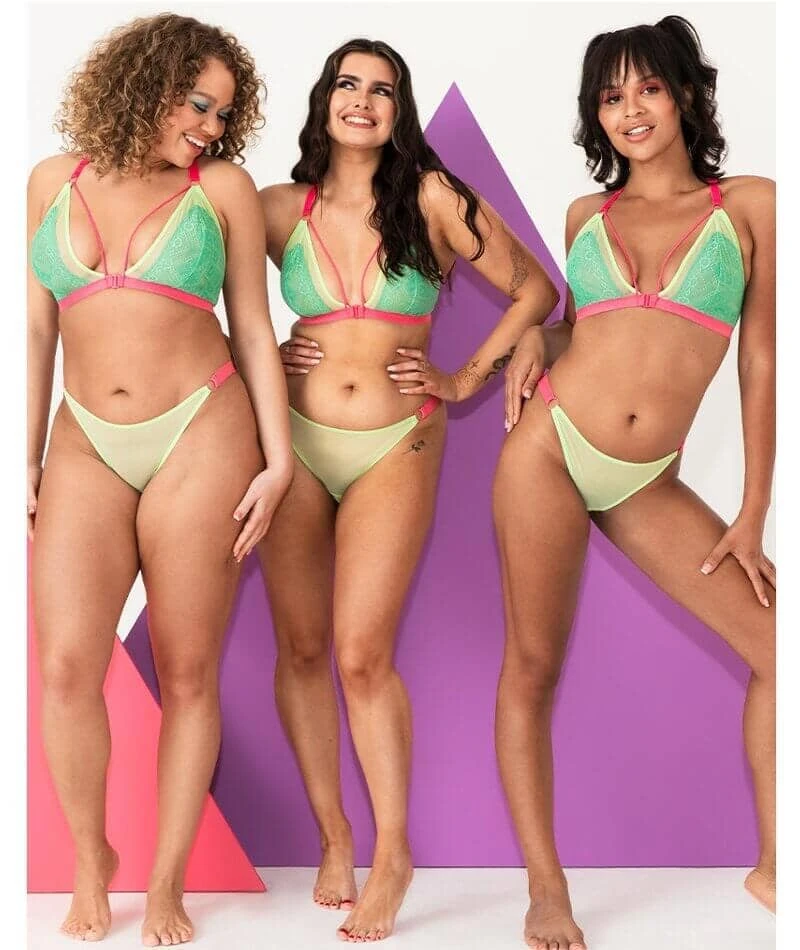 Curvy Kate Front And Centre Wire-free Bralette - Mint/Pink Green 11 Curvy Kate Front And Centre Wire-free Bralette - Mint/Pink Green - Image 9