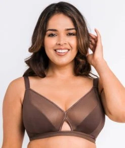 Curvy Kate Get Up And Chill Wirefree Bralette - Cocoa