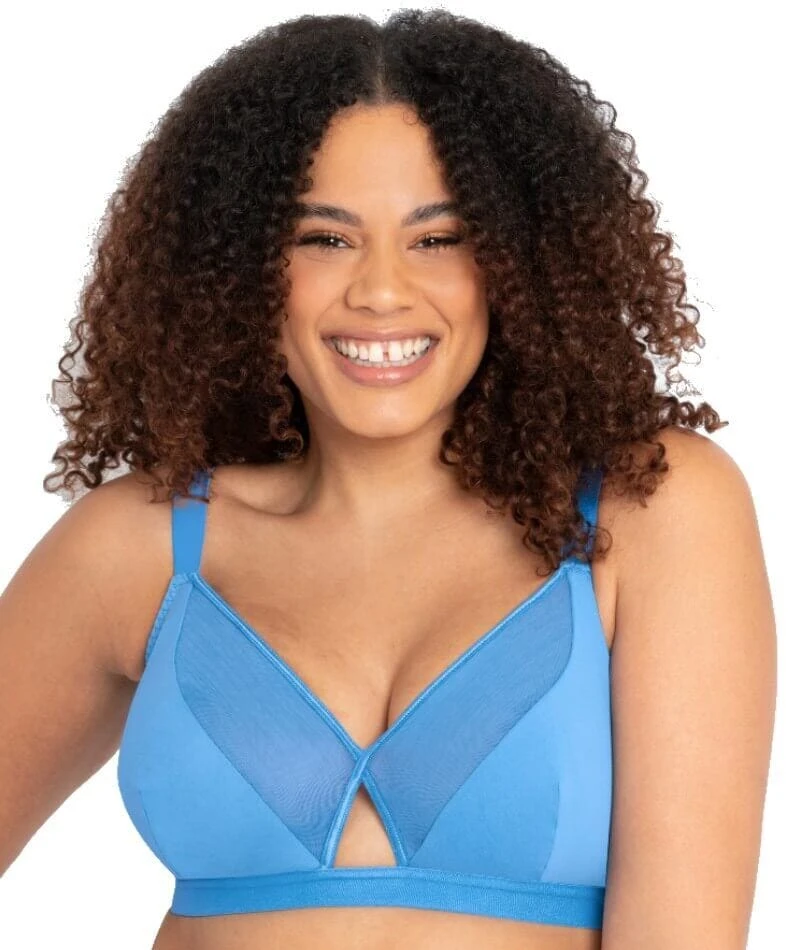 Curvy Kate Get Up And Chill Wirefree Bralette - Denim Blue 3 Curvy Kate Get Up And Chill Wirefree Bralette - Denim Blue
