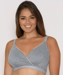 Curvy Kate In My Dreams Soft Cup Wirefree Bralette - Grey/Peach
