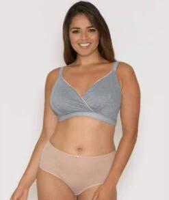 Curvy Kate In My Dreams Soft Cup Wirefree Bralette - Grey/Peach -BRASTOGO Sales curvy kate in my dreams soft cup bralette grey peach 3