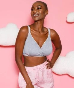 Curvy Kate In My Dreams Soft Cup Wirefree Bralette - Grey/Peach -BRASTOGO Sales curvy kate in my dreams soft cup bralette grey peach 4