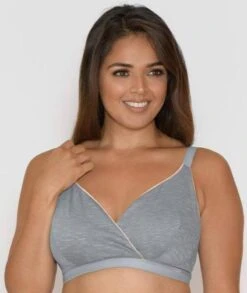 Curvy Kate In My Dreams Soft Cup Wirefree Bralette - Grey/Peach -BRASTOGO Sales curvy kate in my dreams soft cup bralette grey peach 5