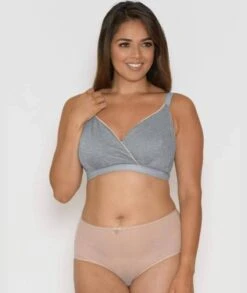 Curvy Kate In My Dreams Soft Cup Wirefree Bralette - Grey/Peach -BRASTOGO Sales curvy kate in my dreams soft cup bralette grey peach 6