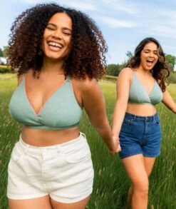 Curvy Kate In My Dreams Soft Cup Wirefree Bralette - Mint/Pink -BRASTOGO Sales curvy kate in my dreams soft cup bralette mint pink 14