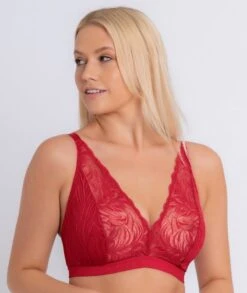 Curvy Kate Lace Daze Wirefree Bralette - Lipstick Red