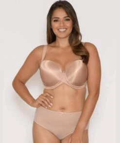 Curvy Kate Smoothie T-Shirt Balcony Moulded Bra - Latte -BRASTOGO Sales curvy kate smoothie t shirt balcony moulded bra latte 3