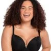 Curvy Kate Smoothie T-Shirt Plunge Bra - Black -BRASTOGO Sales curvy kate smoothie t shirt plunge bra black 1