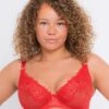Curvy Kate Stand Out Scooped Plunge Bra - Fiery Red -BRASTOGO Sales curvy kate stand out scooped plunge bra fiery red 1