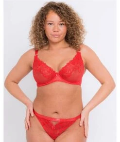 Curvy Kate Stand Out Scooped Plunge Bra - Fiery Red -BRASTOGO Sales curvy kate stand out scooped plunge bra fiery red 2