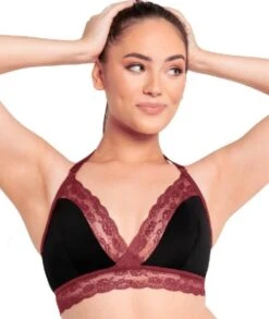 Curvy Kate Twice The Fun Reversible Wirefree Bralette - Oxblood/Black -BRASTOGO Sales curvy kate twice the fun reversible bralette oxblood black 11