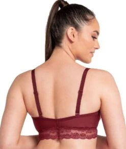 Curvy Kate Twice The Fun Reversible Wirefree Bralette - Oxblood/Black -BRASTOGO Sales curvy kate twice the fun reversible bralette oxblood black 5