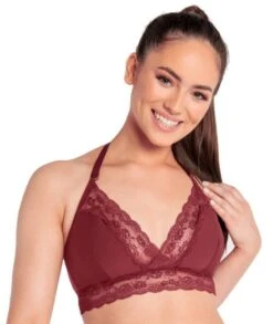 Curvy Kate Twice The Fun Reversible Wirefree Bralette - Oxblood/Black