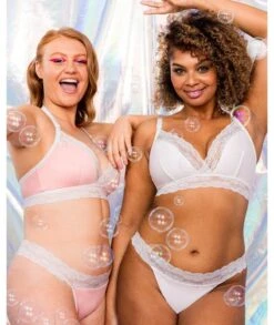Curvy Kate Twice The Fun Reversible Wirefree Bralette - White/Pink -BRASTOGO Sales curvy kate twice the fun reversible bralette white pink 12