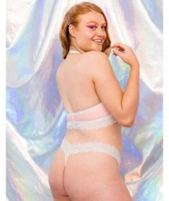 Curvy Kate Twice The Fun Reversible Wirefree Bralette - White/Pink -BRASTOGO Sales curvy kate twice the fun reversible bralette white pink 16