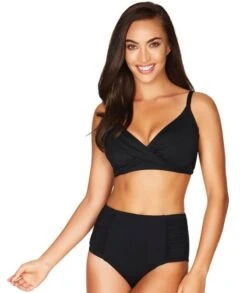 Sea Level Essentials Gathered Side High Waist Brief - Black -BRASTOGO Sales ebe73b78bfcf9bda78f9eacabe10ee69