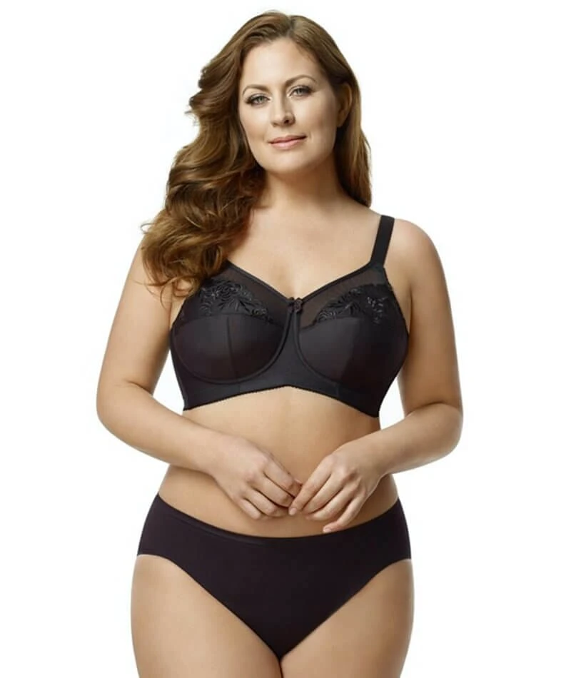 Elila Embroidered Wirefree Bra - Black 5 Elila Embroidered Wirefree Bra - Black - Image 3