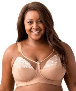 Elila Embroidered Wirefree Bra - Mocha