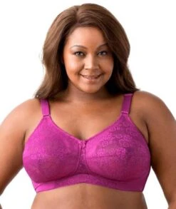 Elila Embroidered Lace Wirefree Bra - Fuchsia