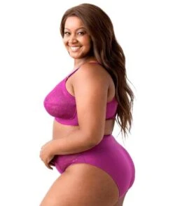 Elila Embroidered Lace Wirefree Bra - Fuchsia -BRASTOGO Sales elila 1303 embroidered lace non underwired bra fuchsia4