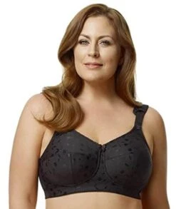 Elila Jacquard Wirefree Bra - Black