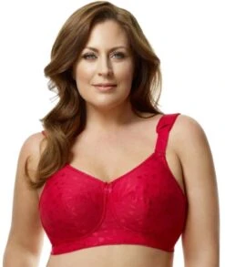 Elila Jacquard Wirefree Bra - Red