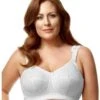 Elila Jacquard Wirefree Bra - White -BRASTOGO Sales elila 1305 jacquard non underwired bra white1