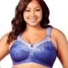 Elila Printed Full Coverage Non-Underwired Bra - Blue White -BRASTOGO Sales elila 1505bw printed full coverage non underwired bra1
