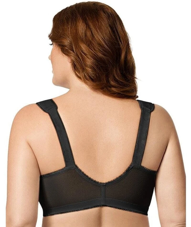 Elila Front Opening Wirefree Posture Bra - Black 4 Elila Front Opening Wirefree Posture Bra - Black - Image 2