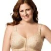 Elila Front Opening Wirefree Posture Bra - Nude
