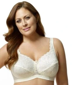 Elila Stretch Lace Wirefree Bra - Ivory