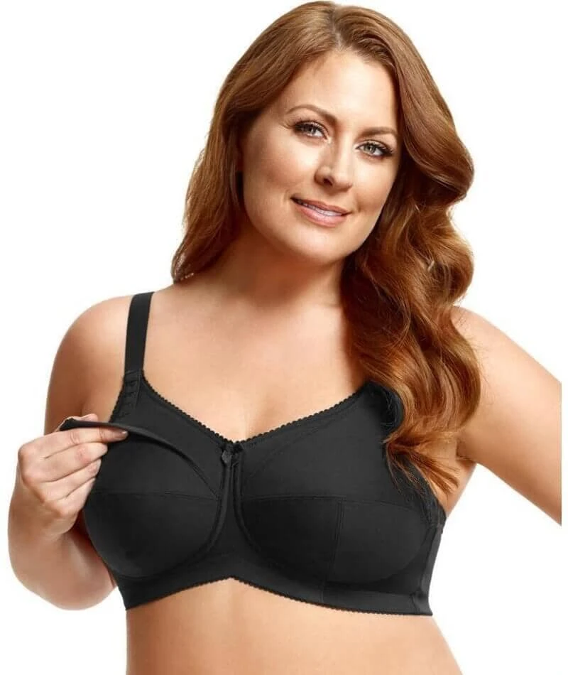 Elila Cotton Cup Wirefree Nursing Bra - Black 5 Elila Cotton Cup Wirefree Nursing Bra - Black - Image 3