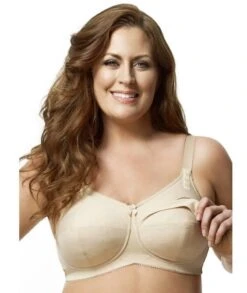 Elila Cotton Cup Wirefree Nursing Bra - Nude